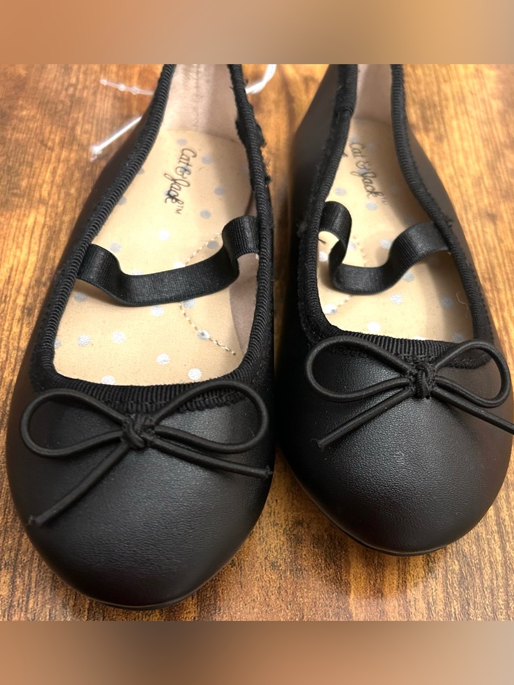 Toddler Girls' Nora Slip-on Ballet Flats - Cat & Jack™ Black Size 7T - Picture 2 of 7